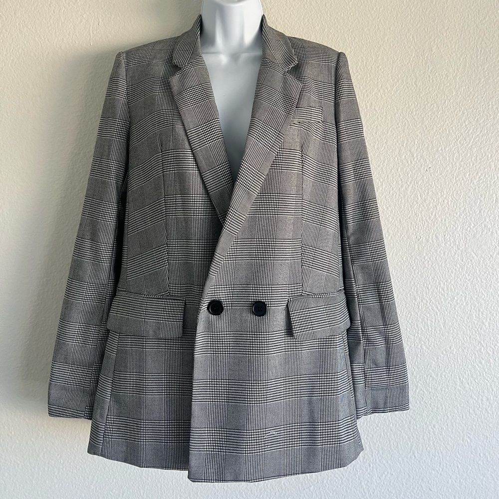 Forever 21 Gray Plaid Blazer